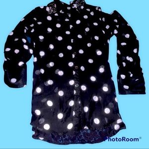 Justice Girl’s Size 12 Button Down Sheer Shirt